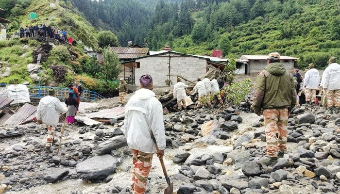 View of the damage amid heavy rains in this image taken in Dharali, Uttarakhand, India August 6, 2025. — Reuters