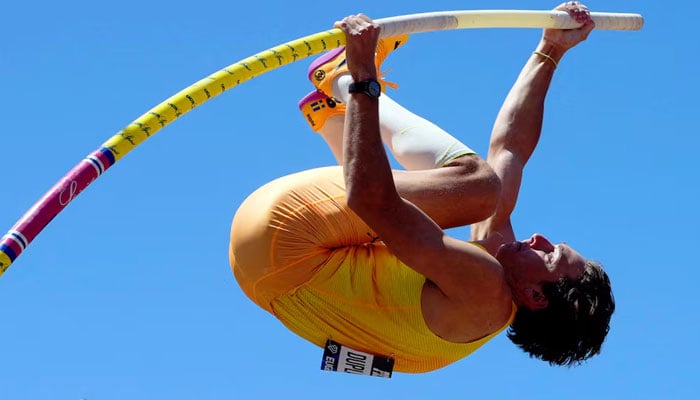 Armand Duplantis aka Mondo wins the pole vault at during the 50th Prefontaine Classic at Hayward Field on July 5, 2025. — Reuters