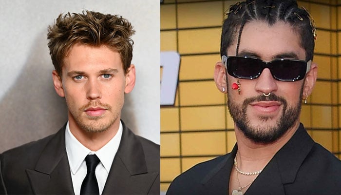 Austin Butler reacts to viral Bad Bunny concert moment