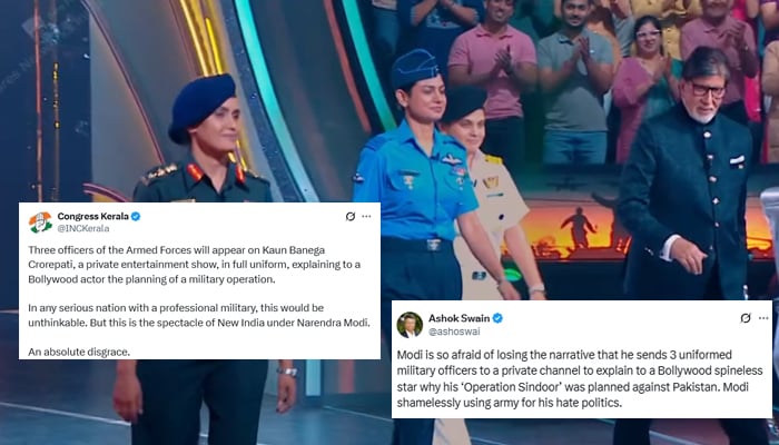 Promo shows officers of Indian armed forces appearing on Kaun Banega Crorepati show. — Screengrab via Sony TV