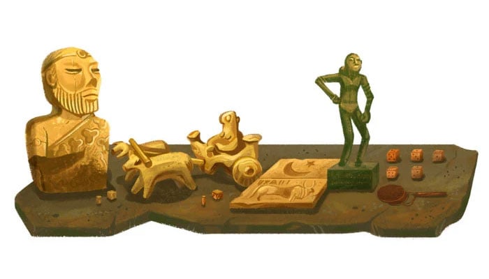 Google shared this doodle of some of Mohenjodaro’s most iconic landmarks to mark Pakistans Independence Day in 2016.    — Google/Screengrab