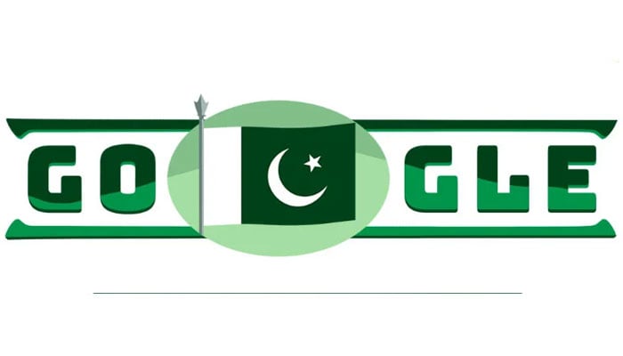 Google shared this doodle of an animated national flag to mark Pakistans Independence Day in 2017.  — Google/Screengrab