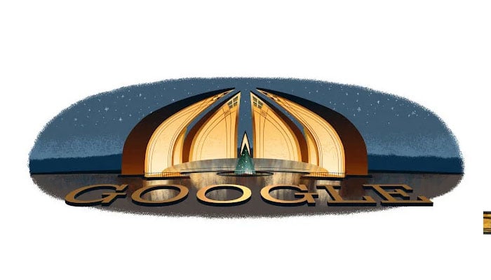 Google shared this doodle of the Pakistan National Monument to mark Pakistans Independence Day in 2014.  — Google/Screengrab