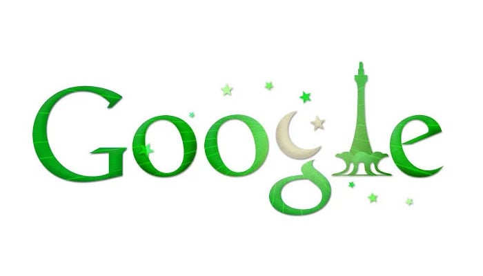 Google shared this doodle of the Minar-e-Pakistan to mark Pakistans Independence Day in 2011. — Google/Screengrab