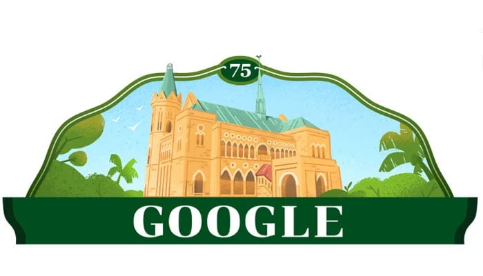 The image shows Google Doodle to mark Pakistans 75th Independence Day. — Google/Screengrab