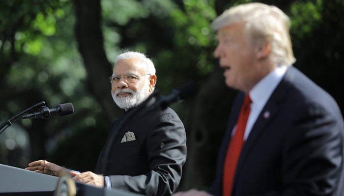 President Donald Trump holds a joint news conference with Indian Prime Minister Narendra Modi in the Rose Garden of the White House in Washington. — Reuters/File