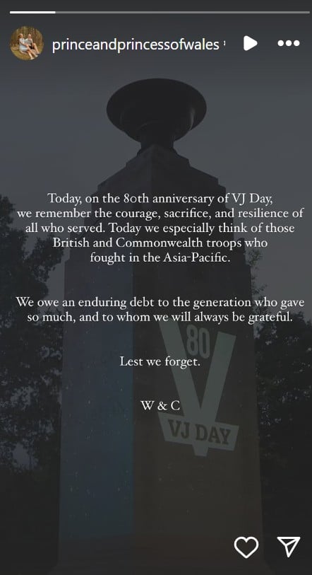Prince William and Kate Middleton remember honor WWII heroes