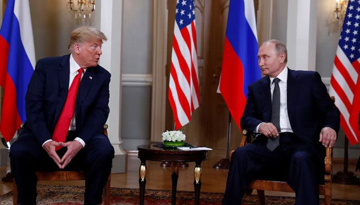 US President Donald Trump meets with Russia’s President Vladimir Putin in Helsinki, Finland, July 16, 2018. — Reuters