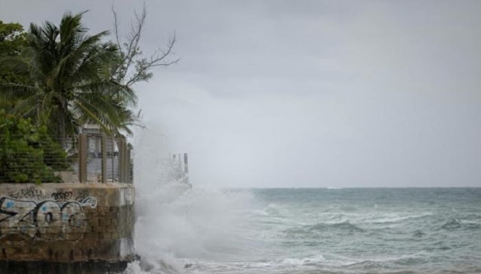 Waves build as Category 5 Hurricane Erin approaches in San Juan, Puerto Rico on August 16, 2025. —AFP