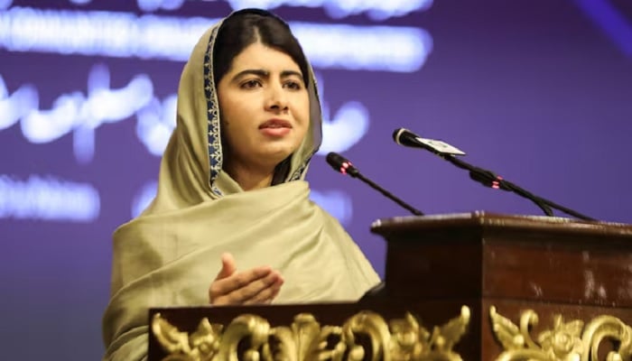 Nobel laureate Malala Yousafzai speaks during the Girls Education in Muslim Communities: Challenges and Opportunities summit in Islamabad, Pakistan, January 12, 2025. — Reuters