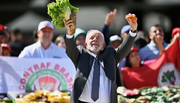 Brazilian President Luiz Inácio Lula da Silva during his visit to a family farming fair in July 2024. — AFP