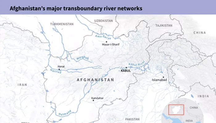 Afghanistans major transboundary river networks. — AFP