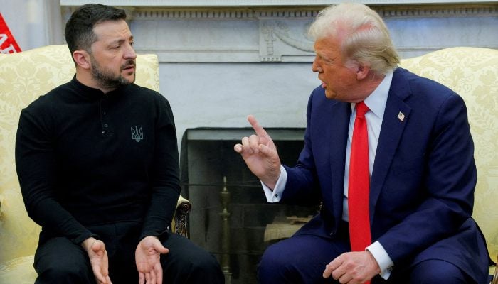 US President Donald Trump meets with Ukrainian President Volodymyr Zelenskiy at the White House in Washington, DC, US, February 28, 2025. — Reuters
