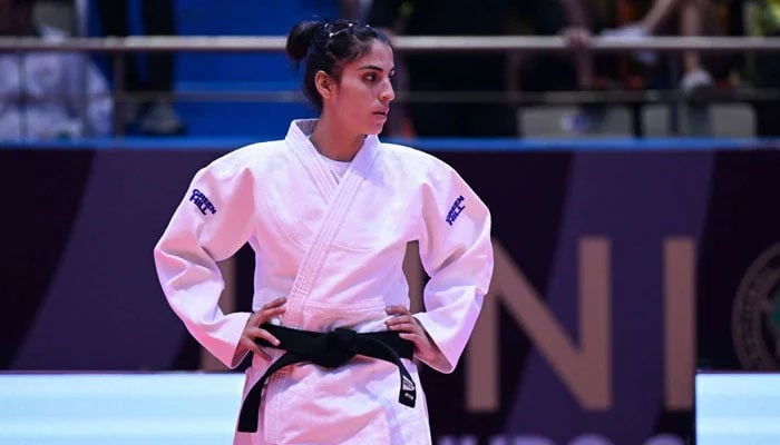 An undated picture of Pakistani judoka Malaika Noor in action. — Reporter