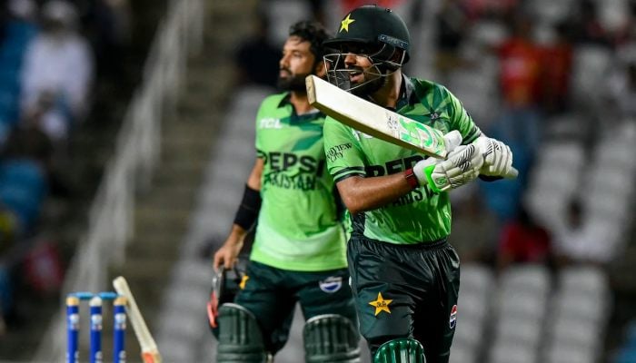 Babar Azam walks back after being stumped, West Indies vs Pakistan, 1st ODI, Tarouba, August 9, 2025. —  AFP