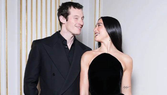 Photo: Dua Lipa with fiancé Callum Turner