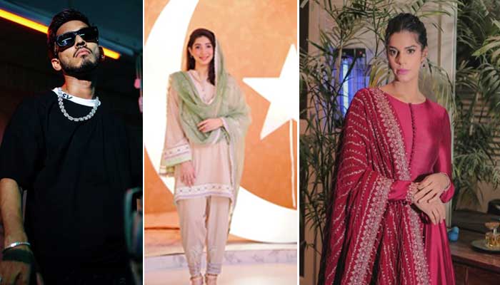From left, Talha Anjum, Mawra Hocane and Sanam Saeed. — X/Instagram/@talhahanjum/ mawrellous/sanammody