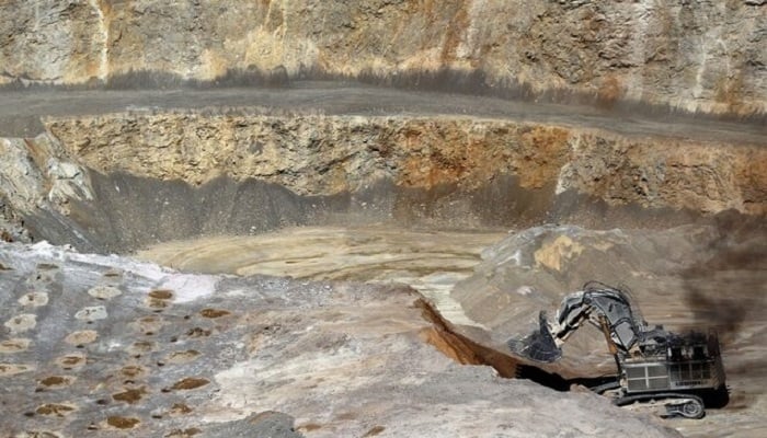 A bulldozer operates inside an open pit at Barrick Gold Corps Veladero gold mine in Argentinas San Juan province.— Reuters/File