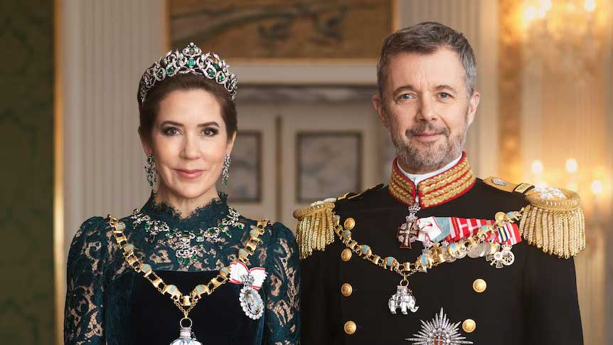 King Frederik X with his wife Queen Mary