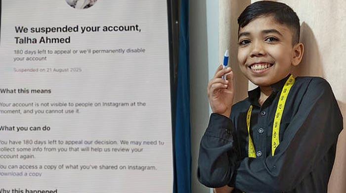 Instagram suspends Talha Ahmed's account over 'age dispute'