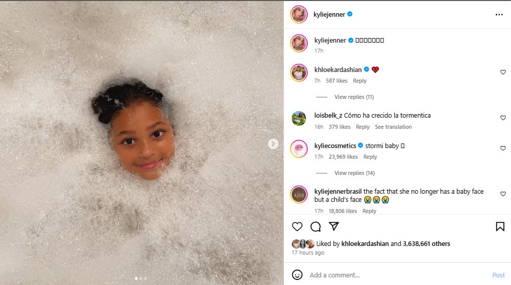 Kylie Jenner shares cute glimpses of Stormi, Aire in bubble bath