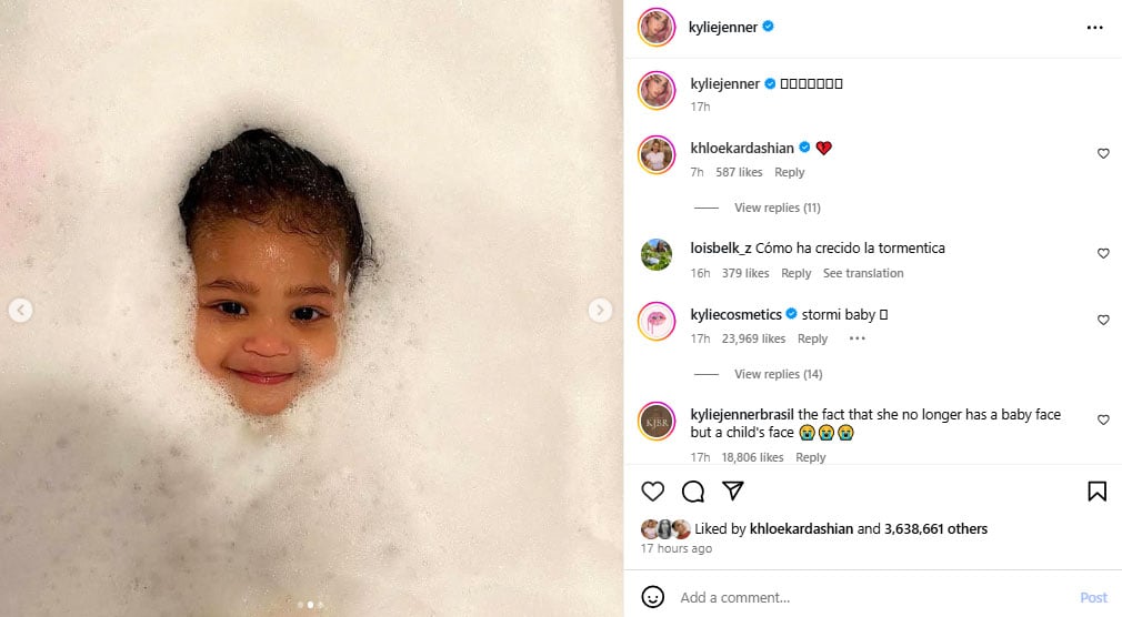Kylie Jenner shares cute glimpses of Stormi, Aire in bubble bath