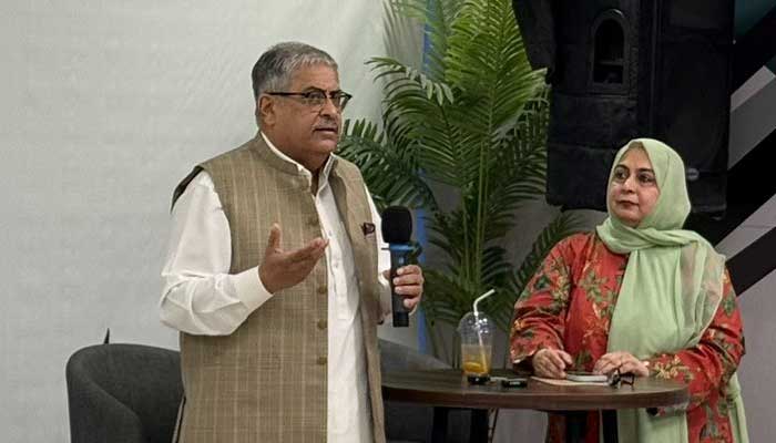 SC Justice Athar Minallah speaks during an event on human rights on August 23, 2025. — X@dohrpk