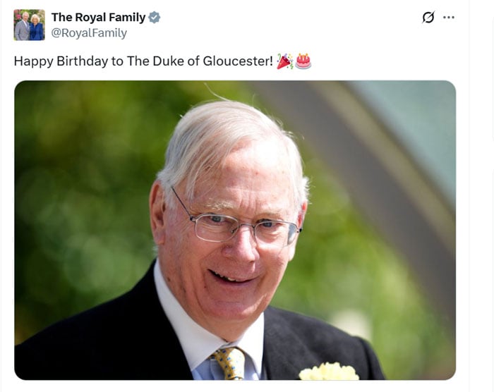 King Charles wishes Duke of Gloucester on 81st birthday