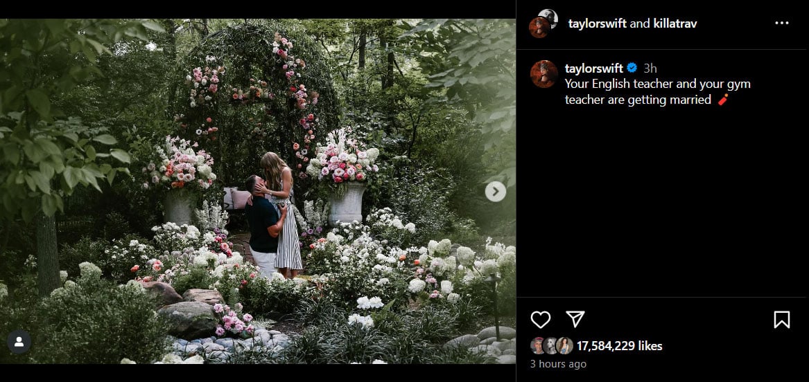 Close friend snubs Taylor Swift on engagement?