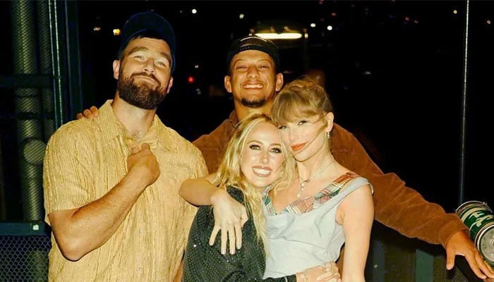 Travis Kelce, Taylor Swift get approval from pals Patrick, Brittany Mahomes