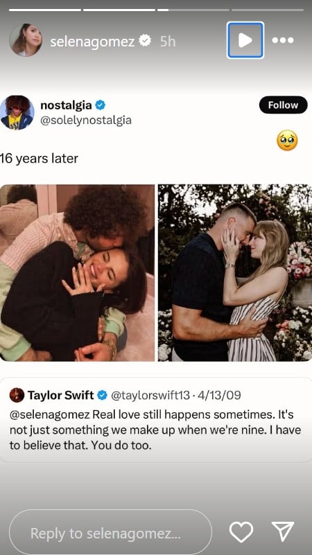 Selena Gomez gives a sweet not to 16-year friendship with Taylor Swift