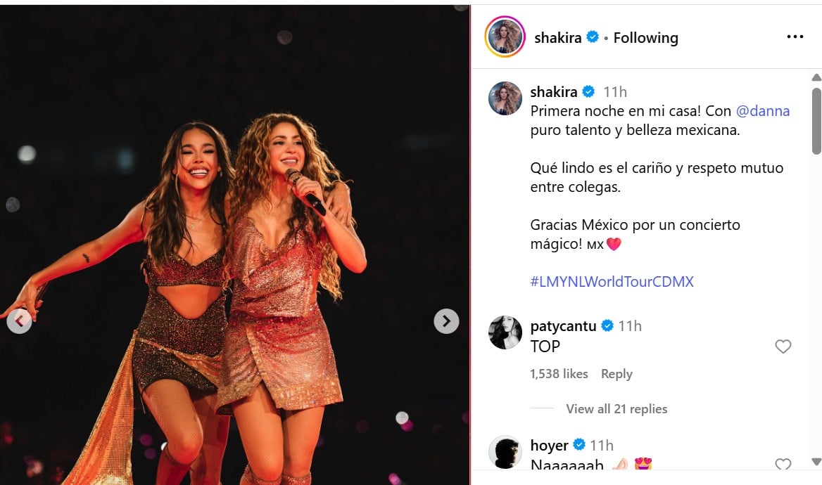 Shakira brings out Danna Paola for surprise Soltera duet