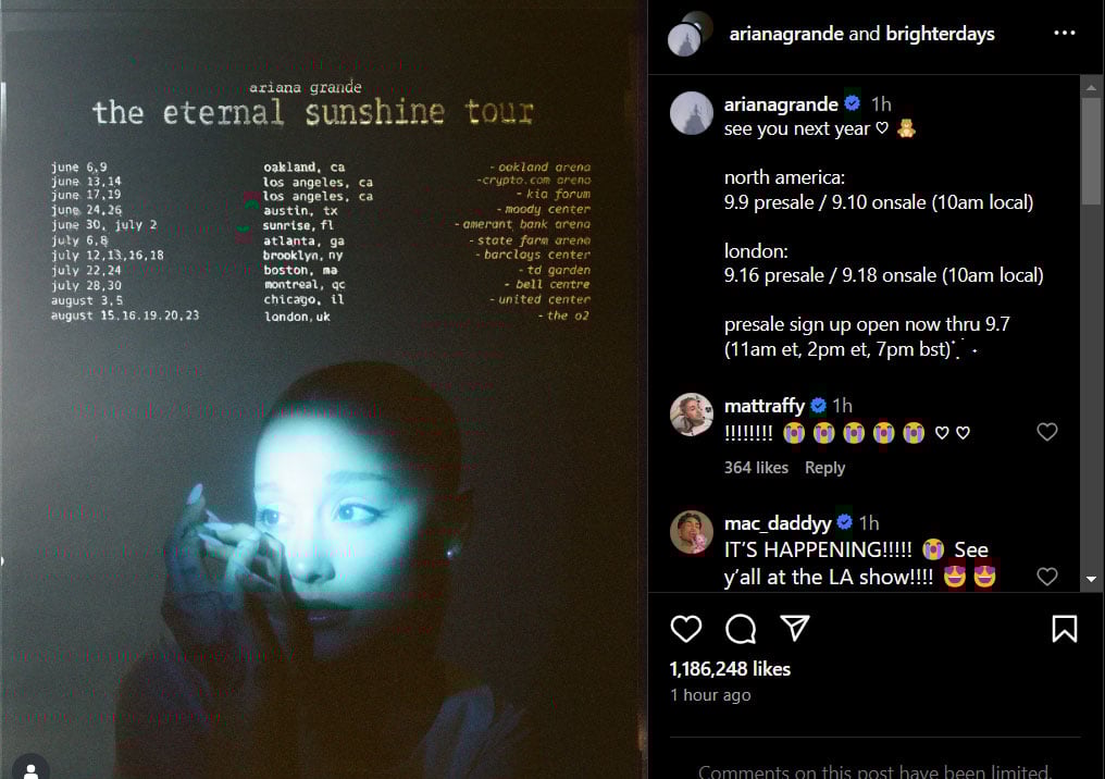 Ariana Grande gives fans what they have waited for years