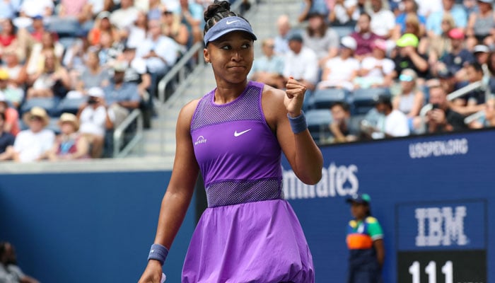 Japans Naomi Osaka reacts after her victory over USAs Hailey Baptiste at the conclusion of their womens singles second round tennis match on day five of the US Open tennis tournament at the USTA Billie Jean King National Tennis Center in New York City, on August 28, 2025. — AFP