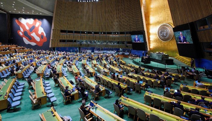 Russias Foreign Minister Sergei Lavrov addresses the 78th Session of the UN General Assembly in New York City, US, September 23, 2023. — Reuters