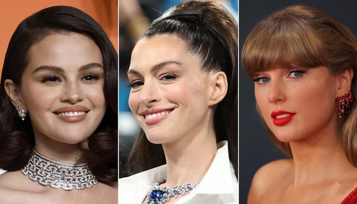 Celebrities Selena Gomez, Anne Hathaway and Taylor Swift pictured at events. — Reuters