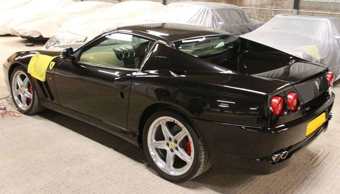 Clothing tycoon Arif Patel Arif Patel’s Ferrari 575 Superamerica. — HMRC Press Office