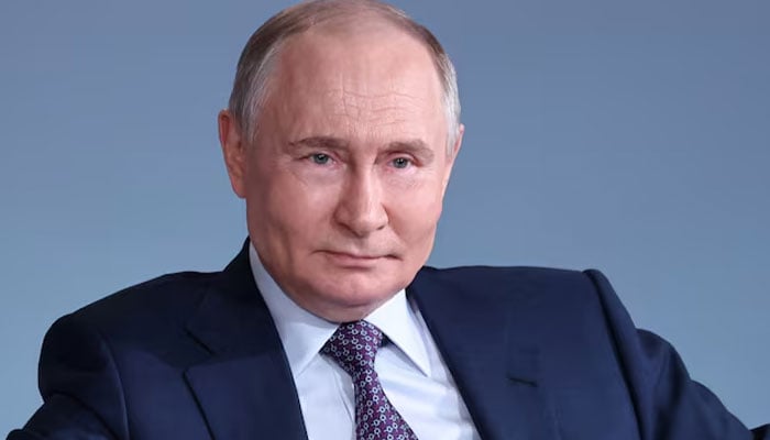 Russian President Vladimir Putin attends a session of the educational marathon Knowledge. First in Moscow, Russia, April 30, 2025. — Reuters