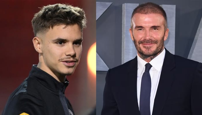 Romeo Beckham twins with dad David Beckham amidst family rift