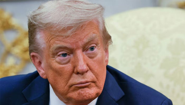 US President Donald Trump attends a meeting at the Oval Office, at the White House, in Washington, DC, US, August 25, 2025. — Reuters