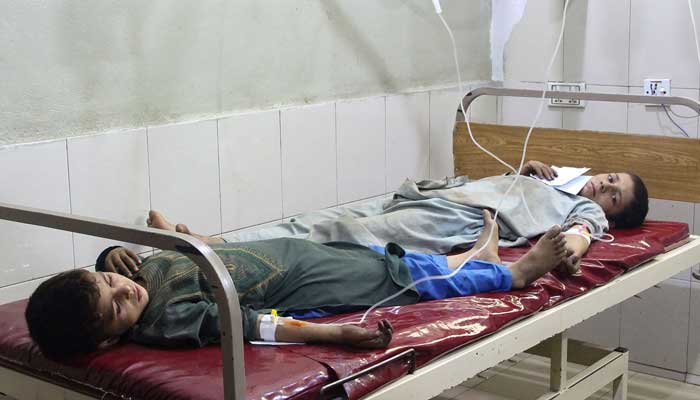 Children receive treatment at a hospital after an earthquake in Afghanistans Jalalabad on September 1, 2025. — AFP