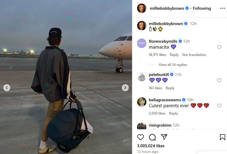 Millie Bobby Brown shares first ever glimpse of her adopted baby