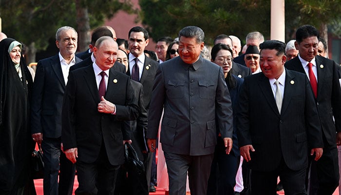 Russian President Vladimir Putin, Chinese President Xi Jinping, North Korean leader Kim Jong Un and heads of foreign delegations arrive for a military parade marking the 80th anniversary of the end of World War Two, in Beijing, China September 3, 2025. — Reuters