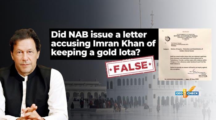 Fact-check: NAB dismisses fake letter alleging Imran Khan kept a gold lota