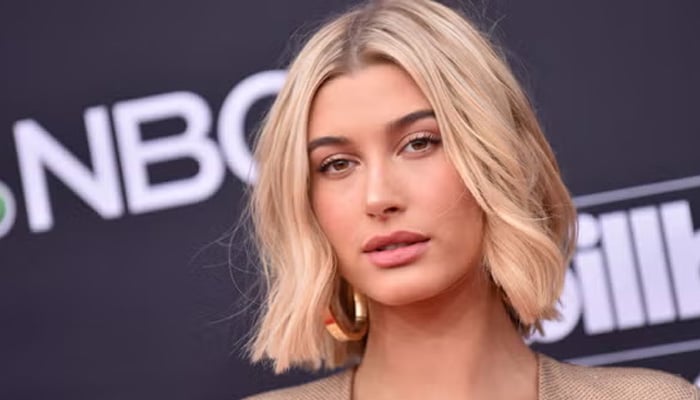 Hailey Bieber stuns at her brands launch in New York City