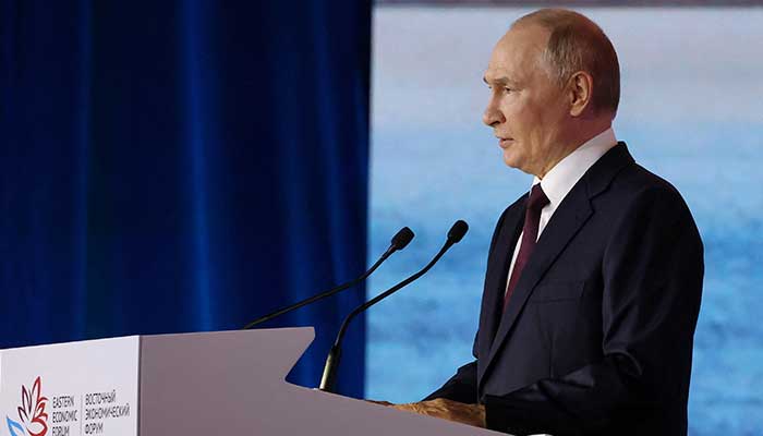 Russias President Vladimir Putin delivers a speech during a plenary session of Eastern Economic Forum in Vladivostok, Russia, September 5, 2025. — Reuters