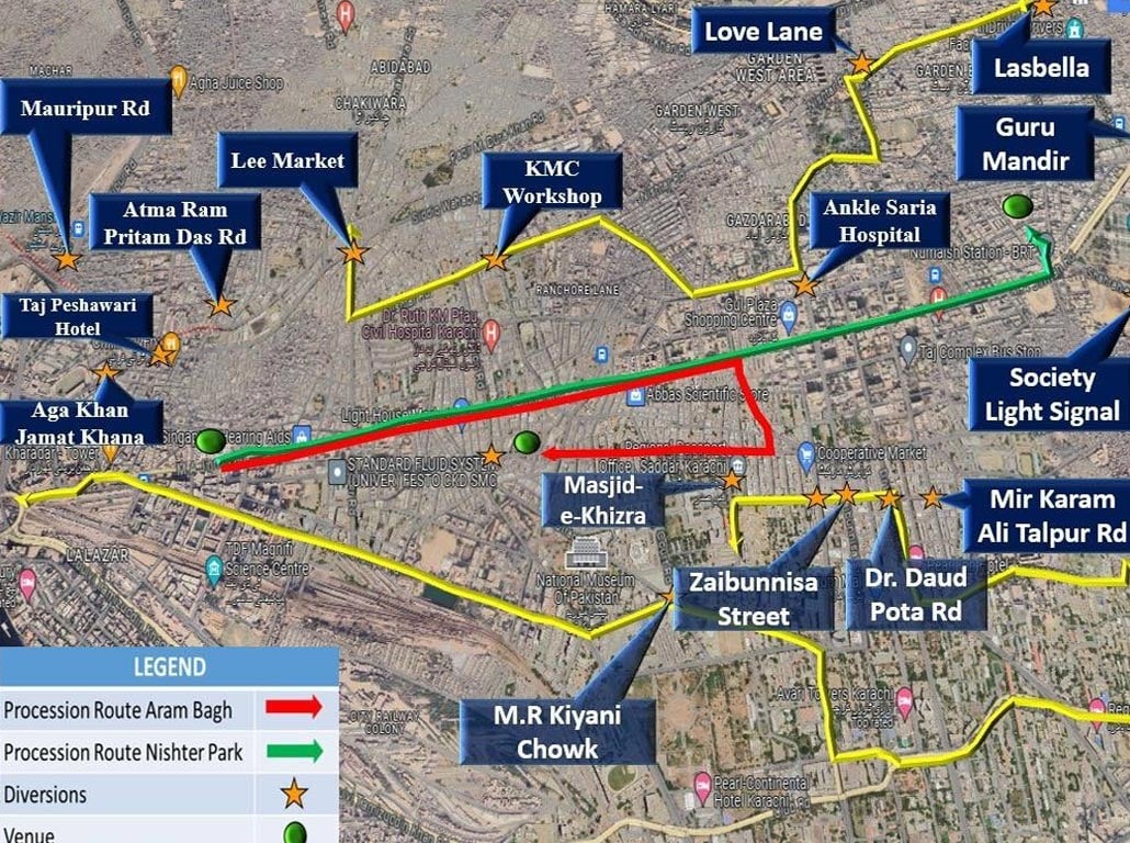 Traffic plan issued for 12 Rabi ul Awal processions in Karachi 8 12th Rabi ul Awal traffic plan at glance. — Facebook/@karachitrafficpoliceofficial