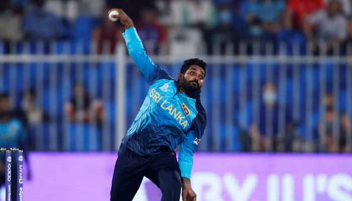 Sri Lankas Wanindu Hasaranga delivers a bowl during a match against England at the Sharjah Cricket Stadium in UAE. — Reuters/File