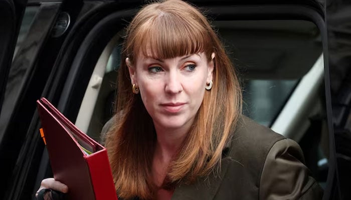 Deputy Prime Minister Angela Rayner exits a vehicle in Downing Street in London, Britain, March 26, 2025. — Reuters