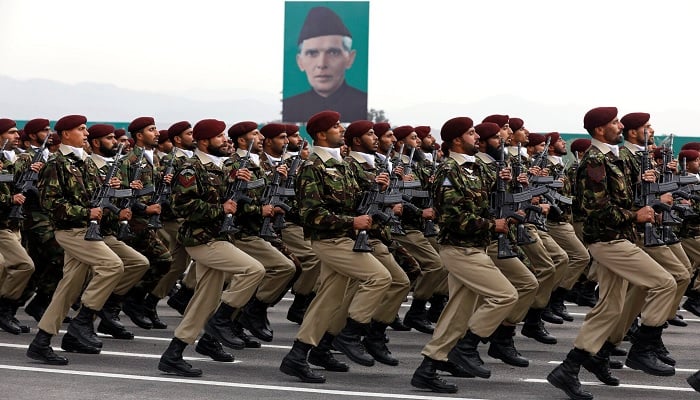 Commandos from the Special Services Group (SSG) march during Pakistan Day military parade in Islamabad. — Reuters/File